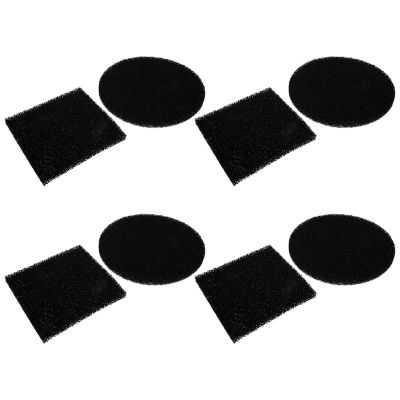 Ciieeo 8-Piece Cotton Odor Absorber Filters for Kitchen Compost Bins and Trash Cans, Round and Square Shapes