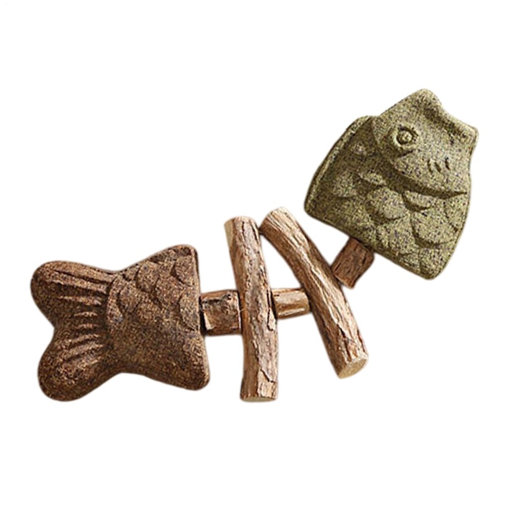 Cat Chew Toy Made from Fishbone Wood
