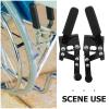 1 Pair of Wheelchair Brakes with Dual Braking System, Metal and Plastic view 3
