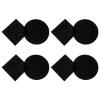 8 Black Cotton Kitchen Trash Can Filter Pads view 1