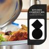 8 Black Cotton Kitchen Trash Can Filter Pads view 4