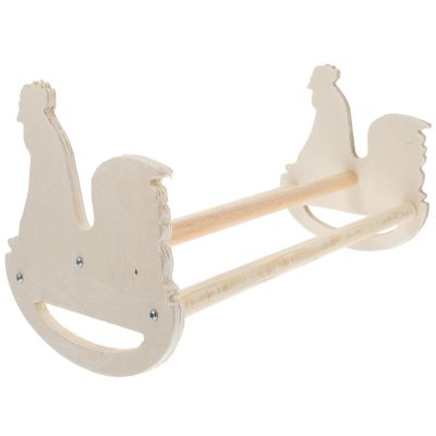 KAJNBN Beige Chicken-Shaped Perch Stand