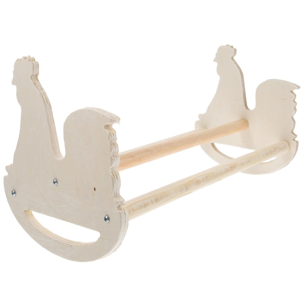 KAJNBN Beige Chicken-Shaped Perch Stand