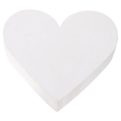 Heart-Shaped White Foam Cake Model for Decoration