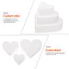 Heart-Shaped White Foam Cake Model for Decoration view 3