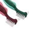 HINTRMENT 4-Pack Denture Brushes with Firm Nylon Bristles and Dual Brush Heads, Non-Slip PP Handles view 3