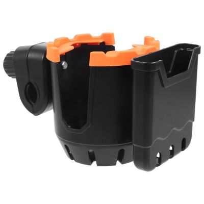 HEATSHAKING Drink Holder for Wheelchairs and Rollators, Rigid ABS and Rubber, for Cups and Water Bottles