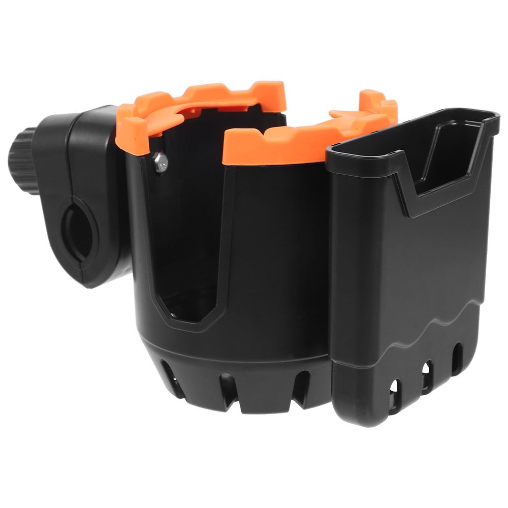 HEATSHAKING Drink Holder for Wheelchairs and Rollators, Rigid ABS and Rubber, for Cups and Water Bottles