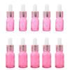 TOPBATHY 10-Pack Pink Glass Dropper Bottles with Rubber Bulb and Aluminum Cap, Refillable Travel Bottles for Cosmetics and Aromatherapy view 1