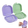 2-Pack Retainer Case Set, Portable Aligner Boxes with Ventilation Holes, Durable Plastic, Blue & Pink view 1
