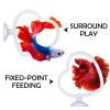 Generic Betta Fish Toy Set, 2 Rings (Star/Heart/Moon) 7.3-9cm with 3 Filter Balls 4cm view 3
