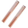 2-Piece Professional Hair Cutting Comb Set, Fine and Wide Teeth, Space Aluminum, Rose Gold, 8 in view 1
