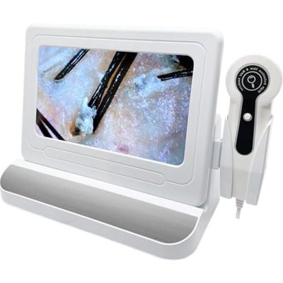 ZenSeFarin Skin and Scalp Detector with 11-Inch HD Display, 50x/200x Magnification, Silver