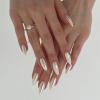 YUXITA Shiny Press-On Artificial Nails, 15 Sizes, 30 Pieces, French Style view 2
