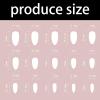 YUXITA Shiny Press-On Artificial Nails, 15 Sizes, 30 Pieces, French Style view 3
