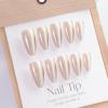 YUXITA Shiny Press-On Artificial Nails, 15 Sizes, 30 Pieces, French Style view 4