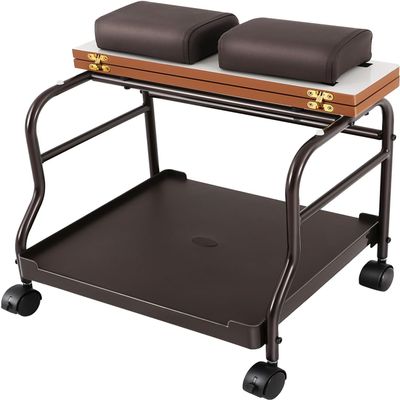 Portable Pedicure Cart with Wheels and Footrest