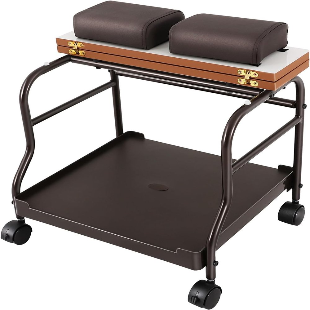 Portable Pedicure Cart with Wheels and Footrest