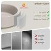 Pet Food and Water Bowl Set for Cats and Small Dogs with Wooden Stand, Leakproof Ceramic Bowls, Gray, Large view 3