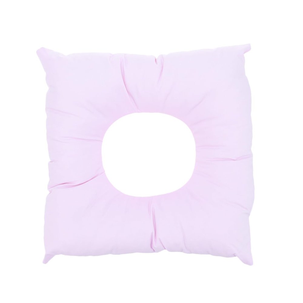 PRETYZOOM Pink Square Pearl Cotton Facial Massage Pillow for Massage Tables