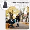 Black Oxford Fabric Stroller Travel Bag with Drawstring Closure view 4