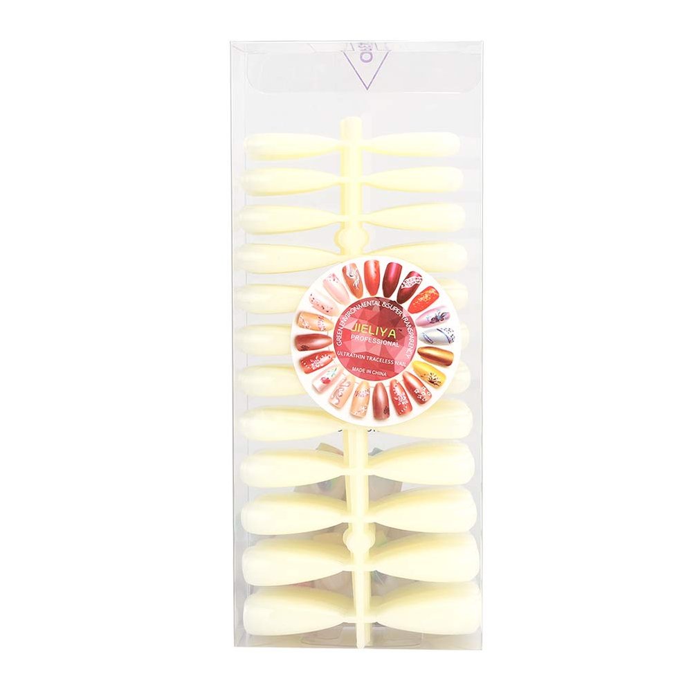 Pongnas 500 Artificial Nail Tips, Ultra-Thin, Reusable, No Polishing Required, Natural Color