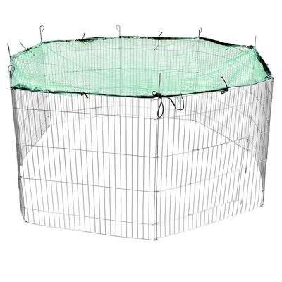 Mucola Round Foldable Exercise Pen for Rabbits with Cover Net