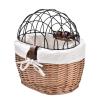 Cat Bicycle Basket | Wicker Bicycle Basket, Handwoven Storage Basket view 1