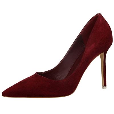 Closed-Toe Women's Pumps, Sexy High Heels with 12 cm Heel