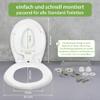 banjado Family Toilet Seat with Soft-Close, Integrated Child Seat, 44.9 x 37.1 cm, Waving Cat 2 view 3