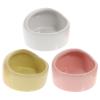 VALICLUD 3-Piece Ceramic Food Bowls for Hamsters, Compact and Easy to Clean, for Fresh and Dry Food, Sturdy and Chew-Resistant Design, Random Color view 1