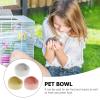 VALICLUD 3-Piece Ceramic Food Bowls for Hamsters, Compact and Easy to Clean, for Fresh and Dry Food, Sturdy and Chew-Resistant Design, Random Color view 3