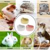VALICLUD 3-Piece Ceramic Food Bowls for Hamsters, Compact and Easy to Clean, for Fresh and Dry Food, Sturdy and Chew-Resistant Design, Random Color view 4
