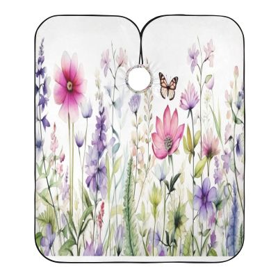 Herbs & Wildflowers Unisex Haircut Barber Cape, Lightweight, 168 x 140 cm