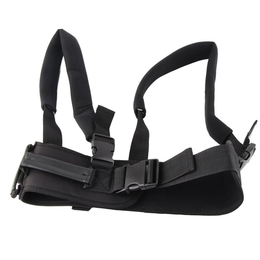 ANKROYU Heavy-Duty Adjustable Transfer Gait Belt with Handles, Black