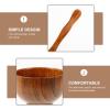 Veemoon Brown Mixing Bowl with Stirring Spoon and Mixing Stick, Portable for Travel, Business Trips, and Home view 3