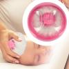 Powder Puff Holder: Plush Cosmetic Applicator and Talc Storage Container view 3