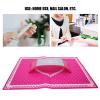 Foldable Silicone Hand Rest Cushion and Nail Art Mat, Rose Red view 3