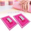 Foldable Silicone Hand Rest Cushion and Nail Art Mat, Rose Red view 4