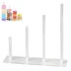 KRFWGUU Hair Tie Organizer, Acrylic Holder for Hair Clips and Accessories, Clear, with 4 Rods view 1