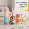 KRFWGUU Hair Tie Organizer, Acrylic Holder for Hair Clips and Accessories, Clear, with 4 Rods view 2