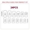 Vesavifaka 24-Piece Short Glossy Press-On Nails view 2