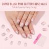 Vesavifaka 24-Piece Short Glossy Press-On Nails view 3