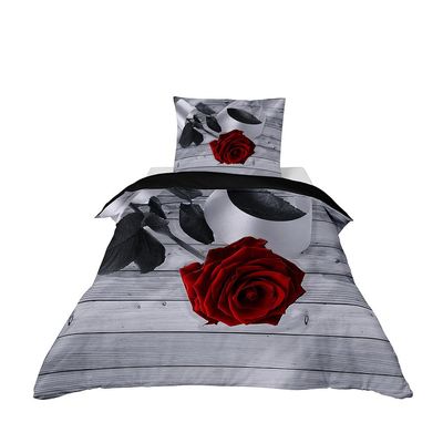 Odot Kids' Bedding for Boys and Girls, Modern Print Toddler Bedding Set, 1 Duvet Cover and 1 Matching Pillowcase, Rose Petals 4, 150 x 200 cm