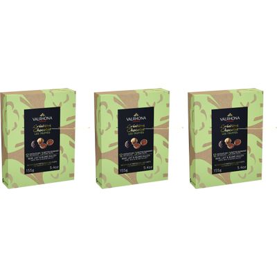 Valrhona French Truffle Box: Dark, Milk & Dulcey Chocolate, 3 x 155 g, incl. FeinWert E-Book
