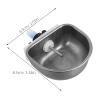 POPETPOP Automatic Stainless Steel Rabbit Water Bowl, Small Self-Filling Water Dispenser for Rabbit Cages and Small Animals view 2