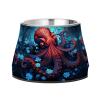 Red Octopus Blue Flower Stainless Steel Food and Water Bowls for Dogs and Puppies view 1