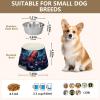 Red Octopus Blue Flower Stainless Steel Food and Water Bowls for Dogs and Puppies view 3