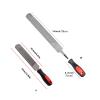2 Double-Sided Hoof Files for Horses, Stainless Steel, Ergonomic Handle view 4