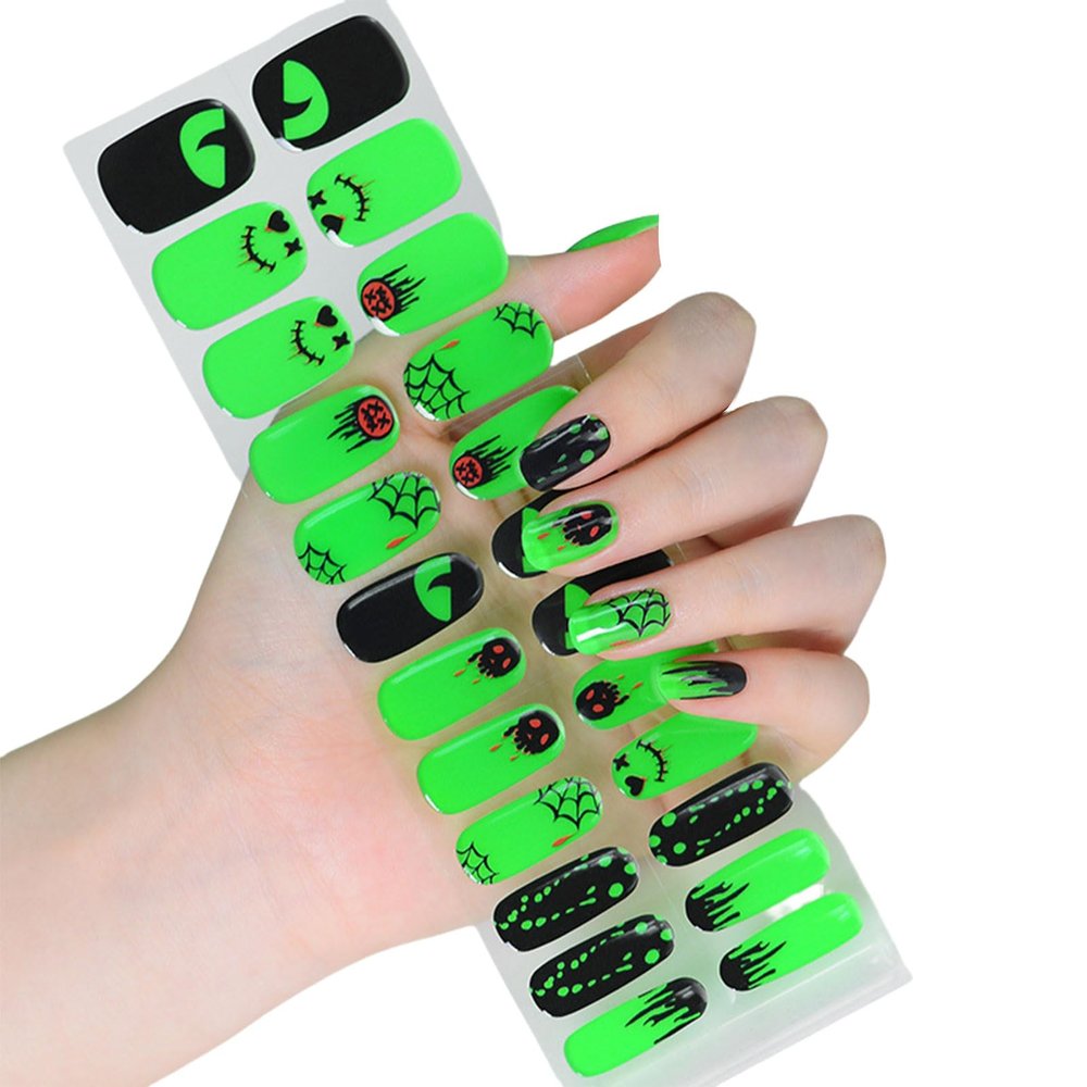 Glow-in-the-Dark Halloween Nail Wraps